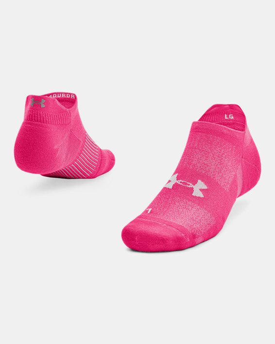 Unisex UA ArmourDry™ Run No Show Socks, Pink, pdpMainDesktop image number 0